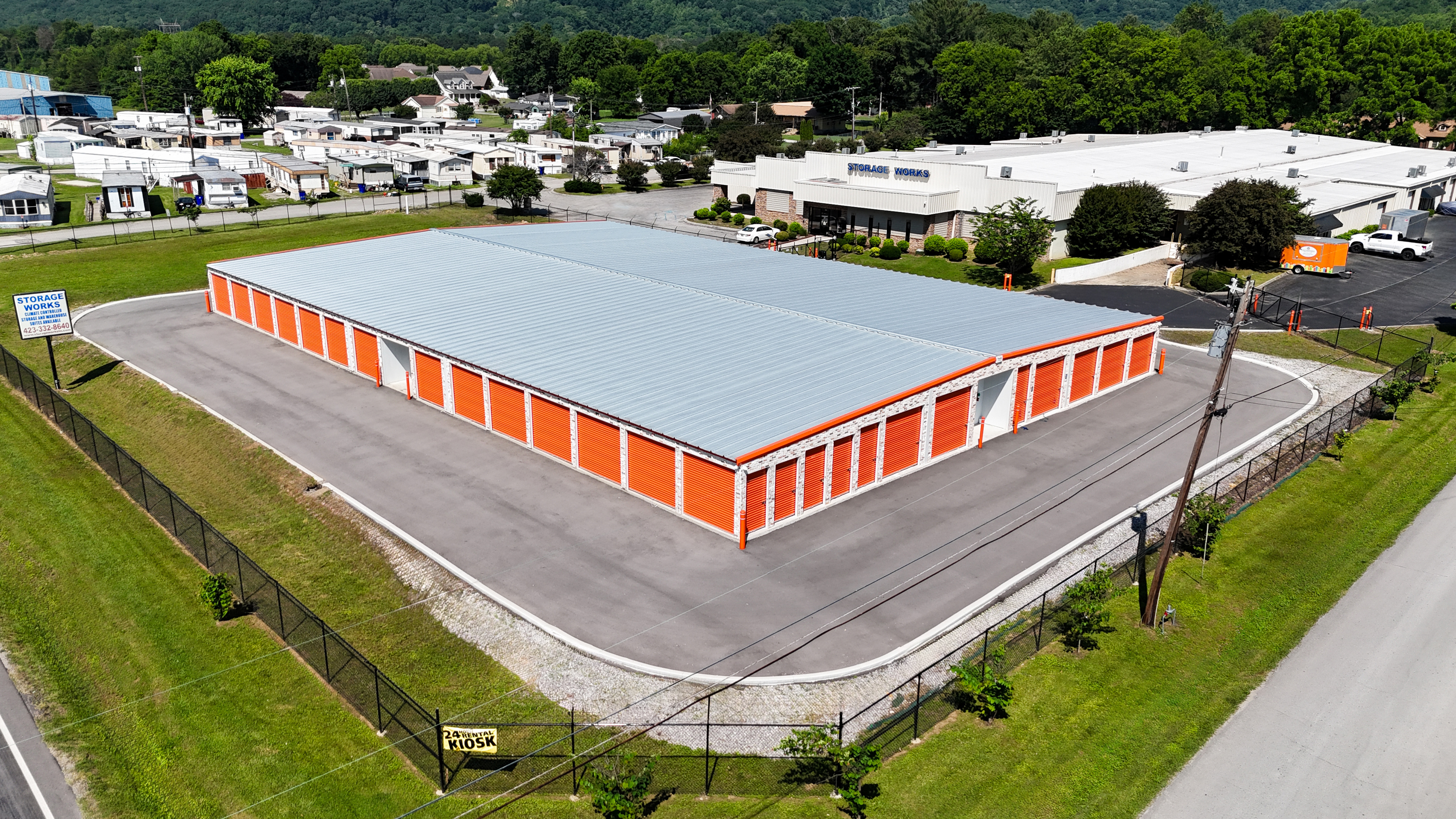 Ariel view of storage works in soddy-daisy, tn